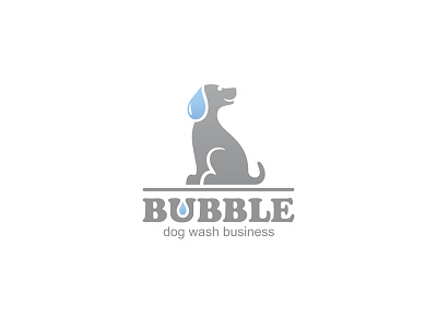 Bubble Dog Wash animal animalsilhouette bubble clever dog dogwash drop giletroja logo silhouette smart wash