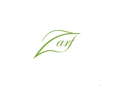 Zarf (organic products) clever green leaf leaves logo minimalism nature organic organicproducts smart typography zarf