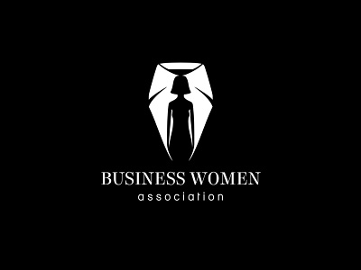 Business Women Association association business businessassociation businesswomen clever logo minimalism shirt silhouette smart tie woman