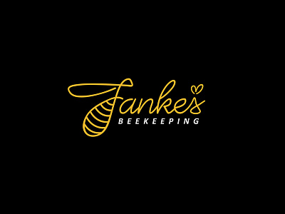 Jankeš Beekeeping animal bee beekeep beekeeping clever insect logo logodesign minimalism silhouette smart typography