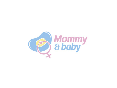 Mommy & Baby baby clever femalesymbol logo mom mommy mommybaby pacifier smart venera venerasymbol