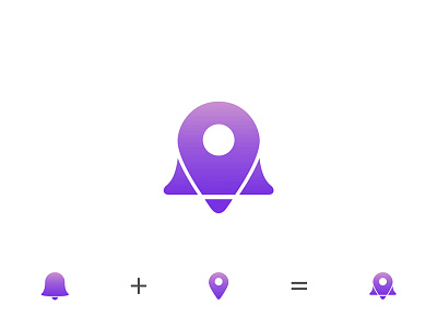 Location Notification App app bell clever location locationsymbol logo map mobileapp notification notificationsymbol pin smart