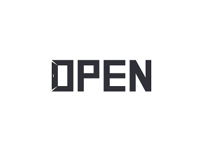 Open door doors entrance exit giletroja logo logodesign minimalism open smart.clever typography