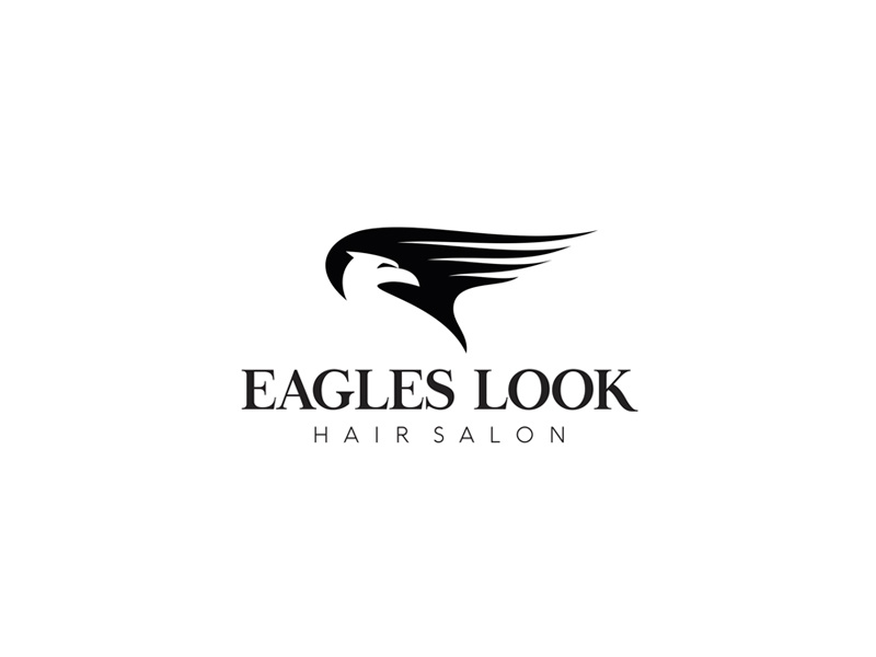 Eagles Look (Hair Salon) clever smart minimalism logodesign logo wing eagleswing hair hairstudio hairsalon look eagle