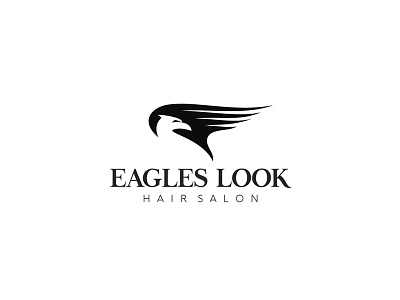 Eagles Look (Hair Salon) clever eagle eagleswing hair hairsalon hairstudio logo logodesign look minimalism smart wing