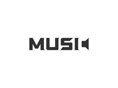 MUSIC clever giletroja logodesign logotype minimalism minimalistlogo music musician negativespace smart speaker typographiclogo