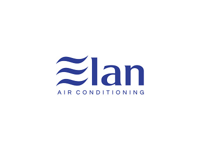 Elan air air conditioner air conditioner logo air conditioning airflow clever design giletroja logodesign minimalist logo smart typographic logo