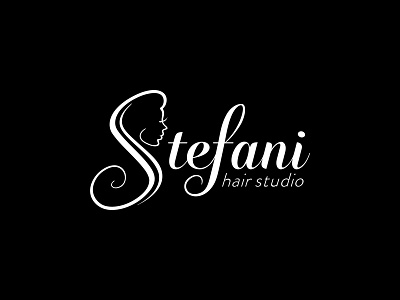 Stefani Hair Studio giletroja hair hair salon hair studio logo logodesign silhouette stefani studio typography womansilhouette women