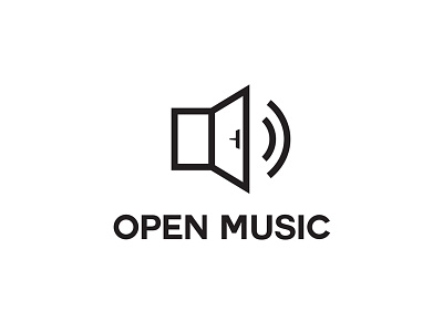 Open Music door logo logo design loudspeaker minimalism music music logo open open door open music sound speaker