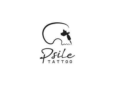 Psile Tattoo clever giletroja logodesign minimalism skull skull design skull logo tattoo tattoo design tattoo logo tattoo machine vector