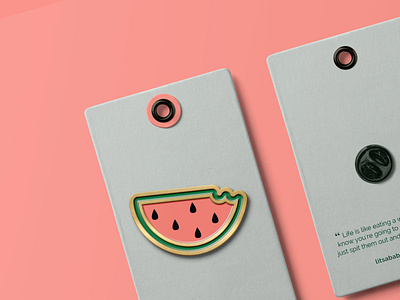 watermelon pin branding design illustration marketing merchandising product branding vector