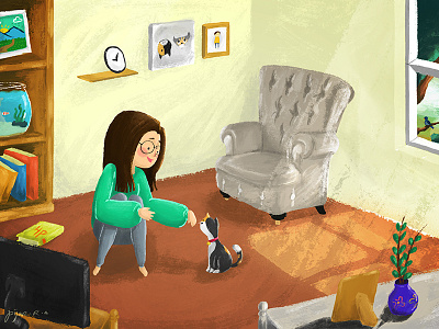 Home Sweet Home childrens book illustration digital painting illustration