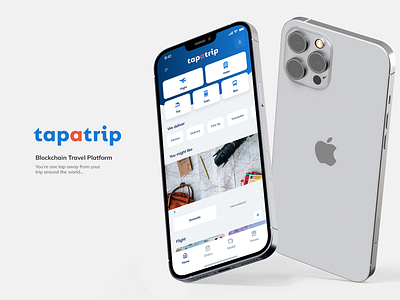 Tapatrip.com - Blockchain Travel Platform application design figma flight hotel travel ui uxdesign