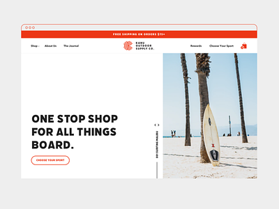 Kanu Website brand branding clothing brand design layout logo minimalism outdoors surf website surfing typography ui ui design ux design web design website