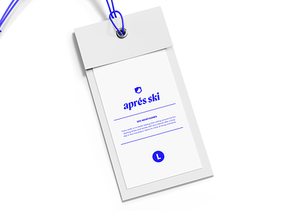 Aprés Ski — Clothing Tag brand branding clothing brand clothing tag design layout lifestyle logo minimalism mountains ski typography