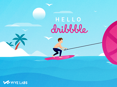Surfing The Wve with Dribbble android app california development ios iot los angeles mobile surf tech wave