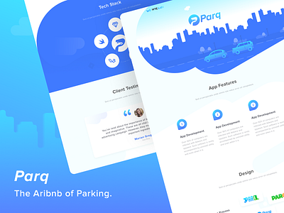 Parq Casestudy Exploration blue california car parking casestudy design losangeles ui design