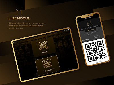 Skip the line with LineMogul App android beer design gold ios queue ui ux design