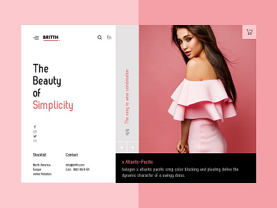 Fashion Store Page beauty creative fashion brand interaction interface landingpage pink simplicity store typography ui ux web webdesign website design