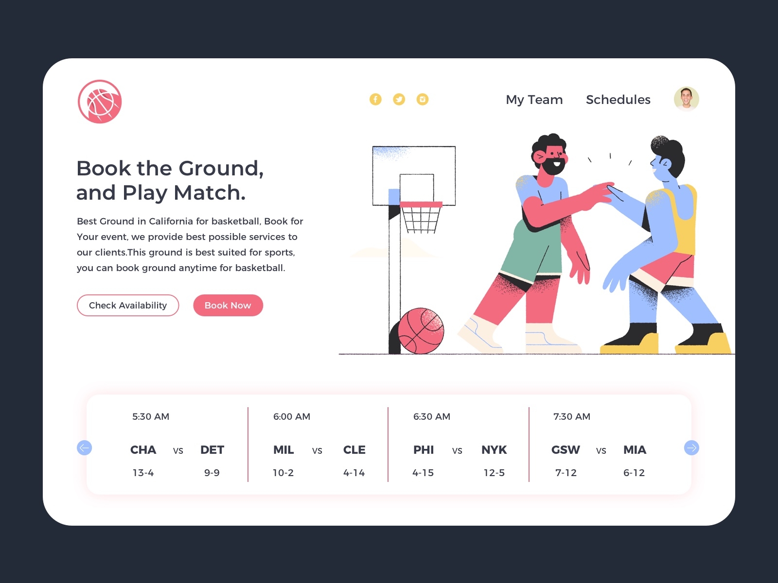 Basketball Website by Wve Labs on Dribbble