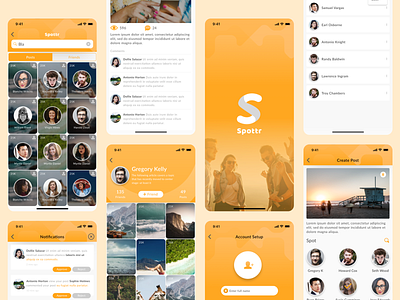 Friend Network Expansion App app design design development gradient ios logo los angeles orange social social app social media social network socialmedia ui ui design uiux wvelabs