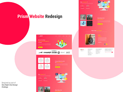 Prism Website Redesign design web