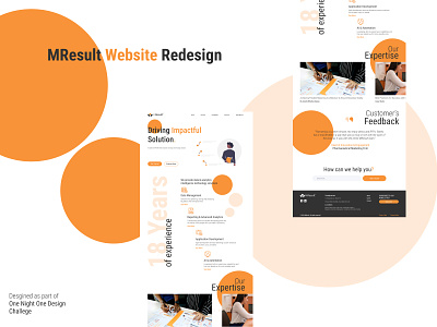 MResult Website Redesign design web