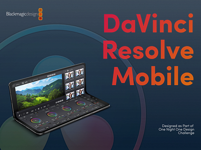 DaVinci Resolve Mobile App Concept
