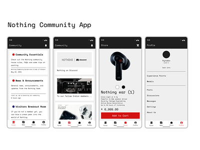 Nothing Community App Concept community app concept design nothing ui