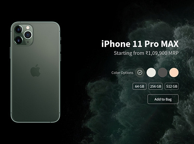 iPhone 11 pro Max design ui web