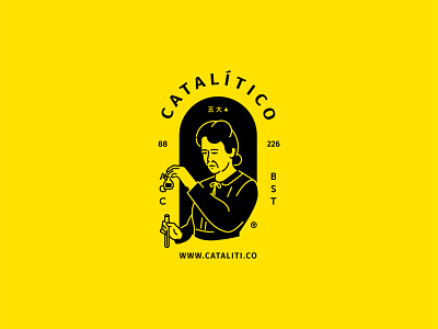 Badge - Cataliti.co adobexd black branding chemical design figmadesign icon logo reactive typography vector women yellow