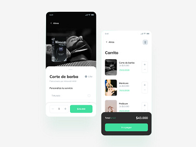 App - Barber booking adobexd app appointment barber beard booking figmadesign payment shop store ui ui ux ux webdesign
