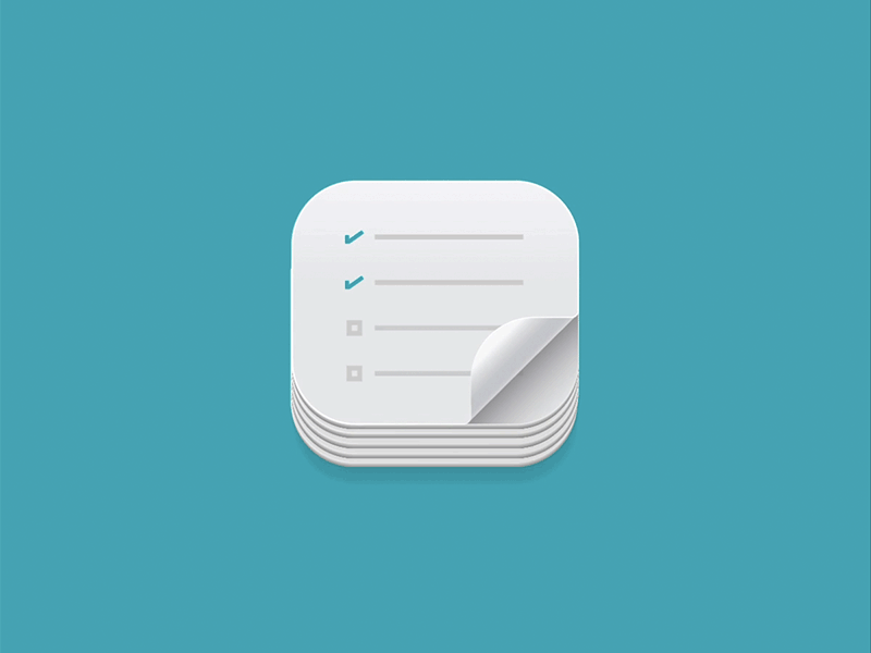 Ontask - Icon animated branding icon logo note notebook paper skeuomorph skeuomorphism tasks vector
