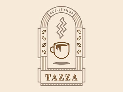 Daily Logo Challenge #7: Tazza Coffee Shop challenge coffee daily dailylogochallenge logo tazza