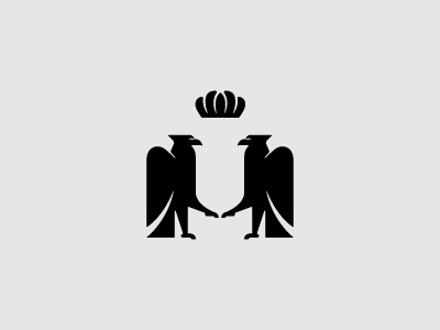 Eagle Identity 03 crown eagle logo mirroring shield