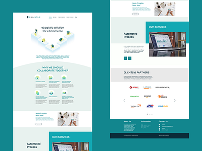 e-Logistic Company Landing Page company landing logistic minimalist ui website