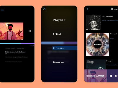 Music Player UI app music music app music player ui