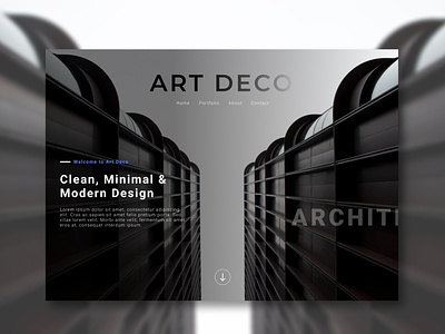 Art Deco Landing Page architecture clean design figma landing page minimalism modern ui ui design web design