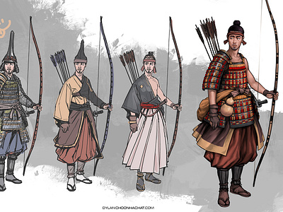 Bo archer character characterdesign concept art conceptart ninja samurai visual development