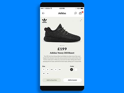 Sneaker App Concept (WIP) adidas clean ecommerce flat interface ios iphone mobile sneaker ui ux