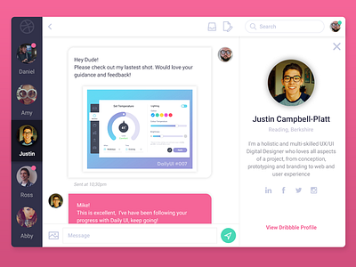 Daily UI challenge #013 — Direct Messaging