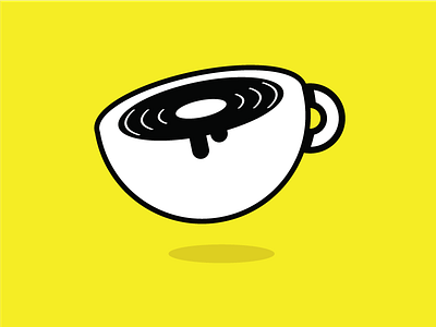 Spinning Cup app branding coffee flat icon logo ui ux vinyl web