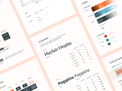 UI Styleguide for Travel Brand components palette simple styleguide typography ui