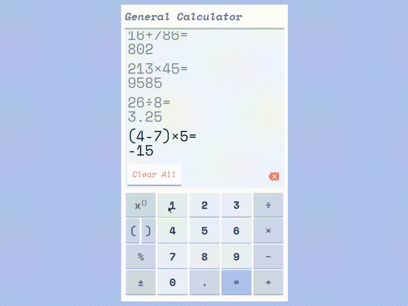 DailyUI 004 Calculator blue calculator css cute dailyui maths pastel pink purple simple ui white