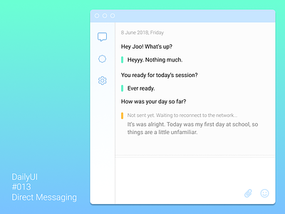 DailyUI 013 Direct Messaging ai application blue bot calm chat chat bot mac minimalist pastel simple