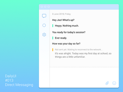 DailyUI 013 Direct Messaging ai application blue bot calm chat chat bot mac minimalist pastel simple