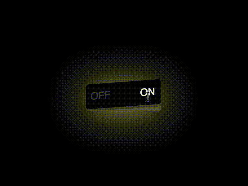 DailyUI 015 On/Off Switch ambient button component dark light minimalist off on screen simple toggle ui