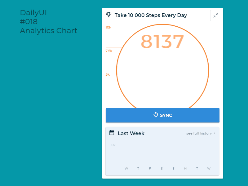 DailyUI 018 Analytics Chart animation app bar chart code css mobile module statistics ui wave