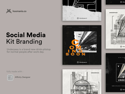 Social Media Kit Branding branding bridge culinary design hype icon illustration instagram pinterest poster social media tile