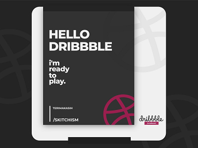 Hello Dribbble! branding illustration poster uidesign